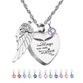 Heart Urn Necklace for Ashes with 12 Birthstones Cremation Jewelry