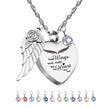 Heart Urn Necklace for Ashes with 12 Birthstones Cremation Jewelry
