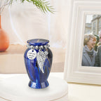 Navy Blue Memories Personalized Keepsake Urn for Ashes