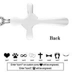 Dletay Cross Cremation Memorial Jewelry Crystal Urn Necklace