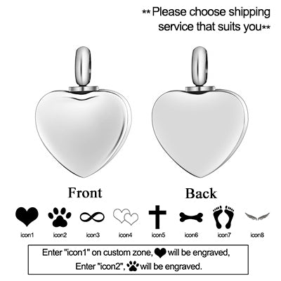 Forever In My Heart Cremation Necklace for Ashes