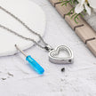 Transparent Window Heart Urn Cremation Necklace for Ashes
