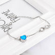 Blue Infinity Heart Crystal Urn Bracelet for Ashes
