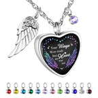 Your Wings Were Ready Memorial Heart Necklace