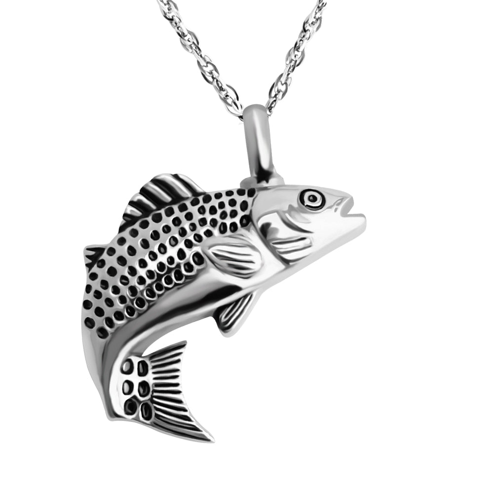 Fish Cremation Jewelry for Ashes Memorial Ashes Necklace