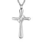 Dletay Cross Cremation Memorial Jewelry Crystal Urn Necklace