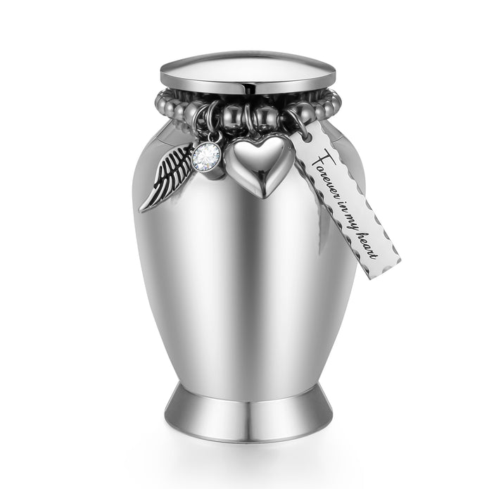 Heart Charm Memorial Cremation Urns for Ashes