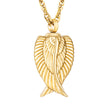 Gold Angel Wing Urn Cremation Necklaces for Ashes
