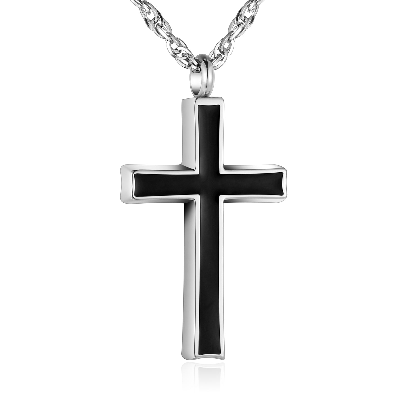 Dletay Cross Urn Necklace for Ashes Cremation Jewelry for Ashes Memorial Ash Necklace for Men Women