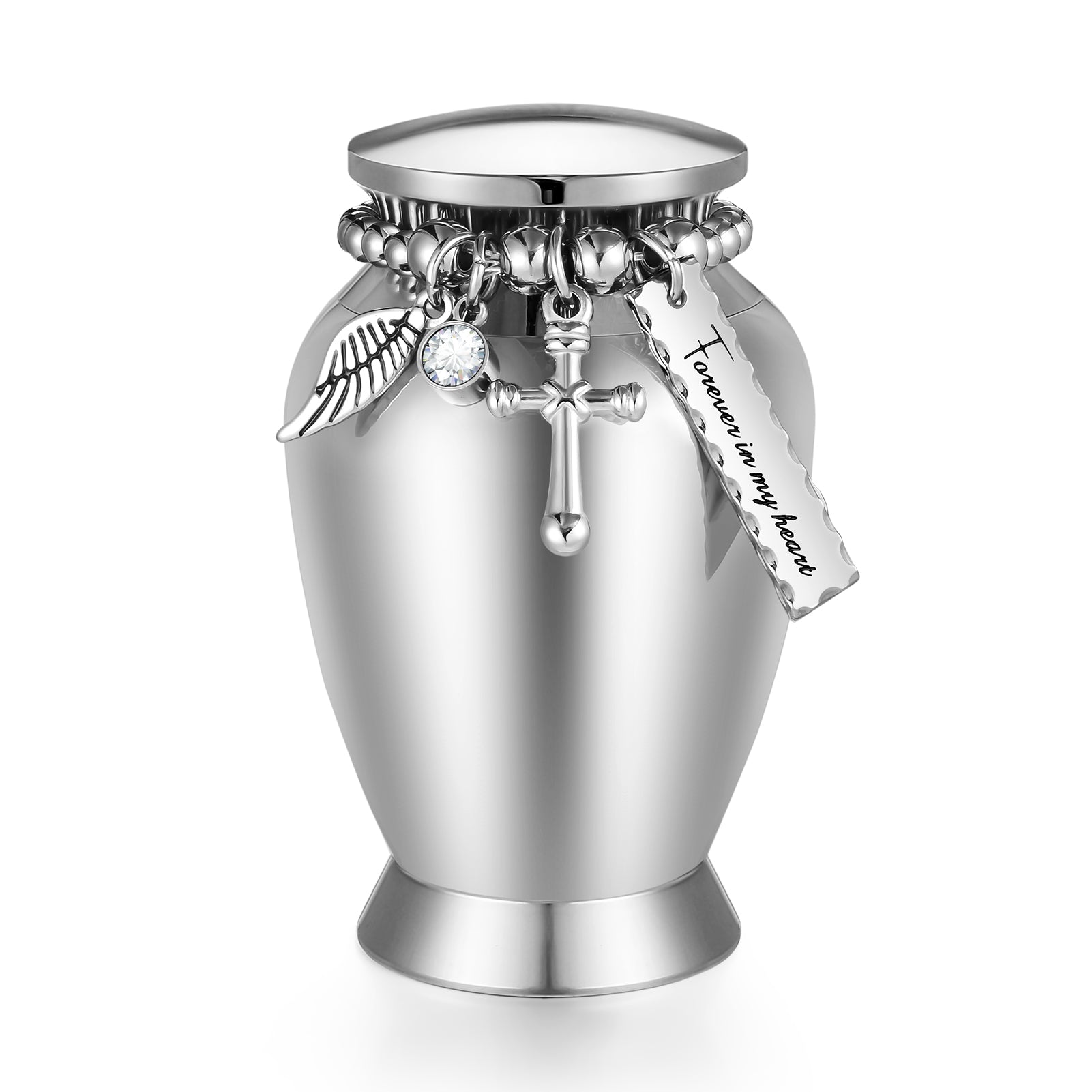 Cross Charm Memorial Cremation Urns for Ashes