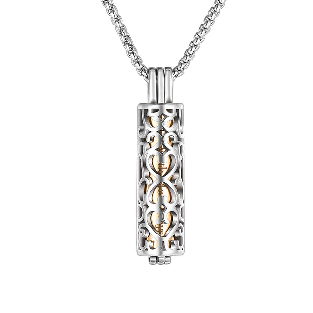 Hollow Cylinder Urn Cremation Necklace for Ashes