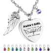 Angel Memorial Heart Necklace for Ashes