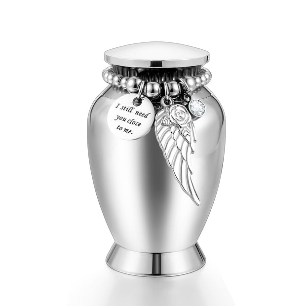 Wing Charm Memorial Cremation Urns for Ashes