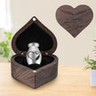 Dletay Angel Wing Heart Shaped Wooden Cremation Urns  for Ashes