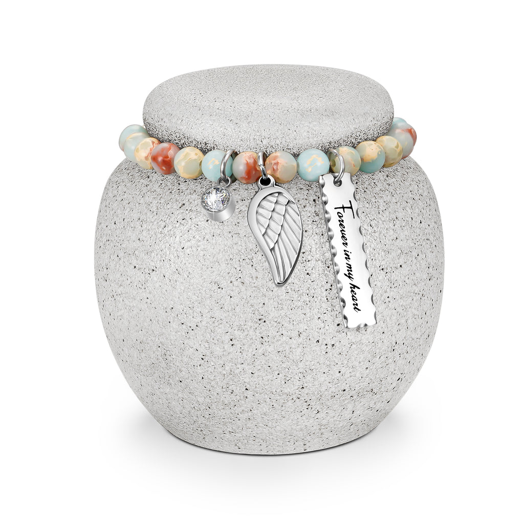 Dletay Mini Urns for Ashes Memorial Ceramic Small Cremation Urns