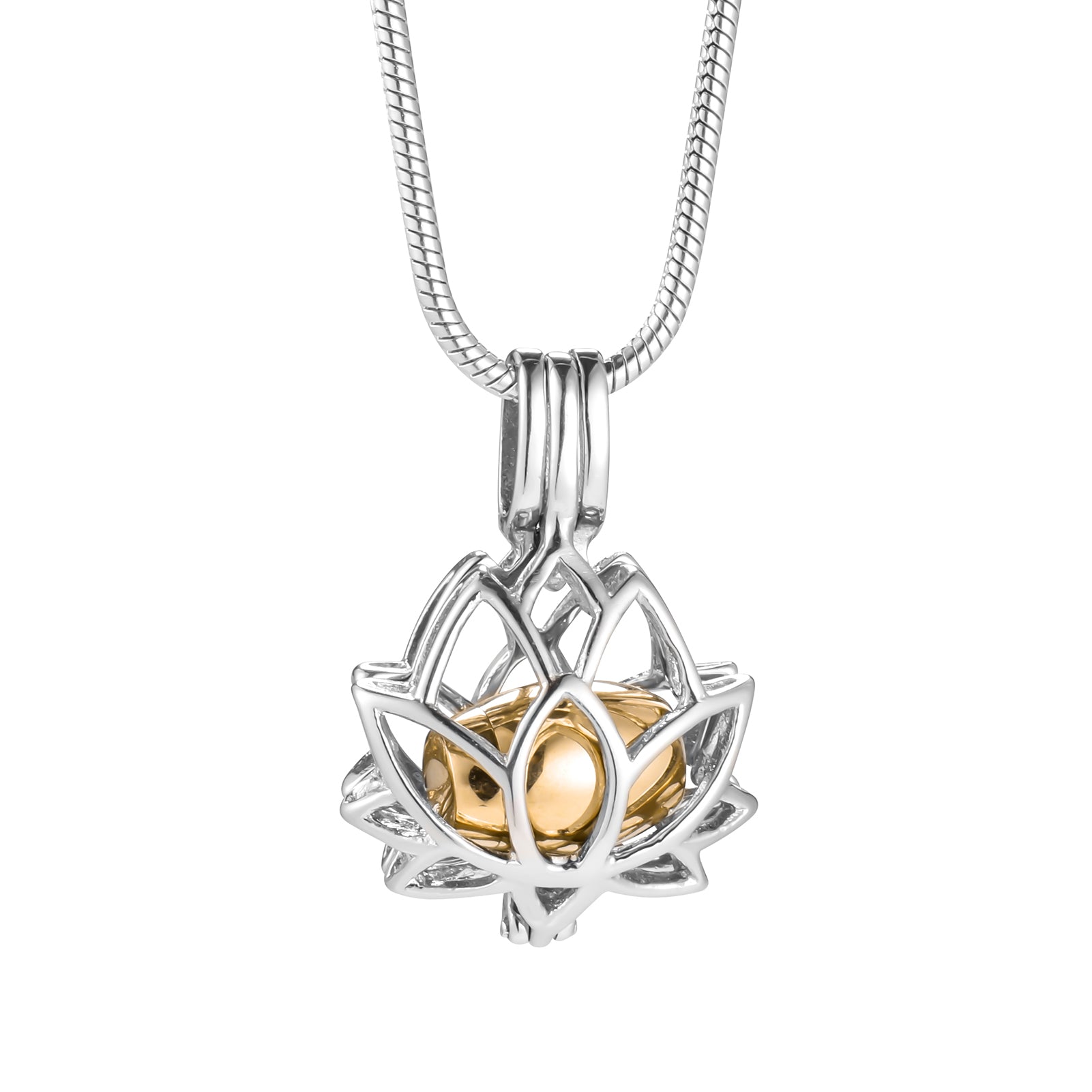 Lotus Urn Cremation Necklace for Ashes