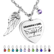 Angel Memorial Heart Necklace for Ashes