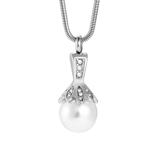 Pearl Urn Cremation Necklace for Ashes