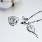 Heart Urn Necklace for Ashes with 12 Birthstones Cremation Jewelry