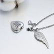 Heart Urn Necklace for Ashes with 12 Birthstones Cremation Jewelry