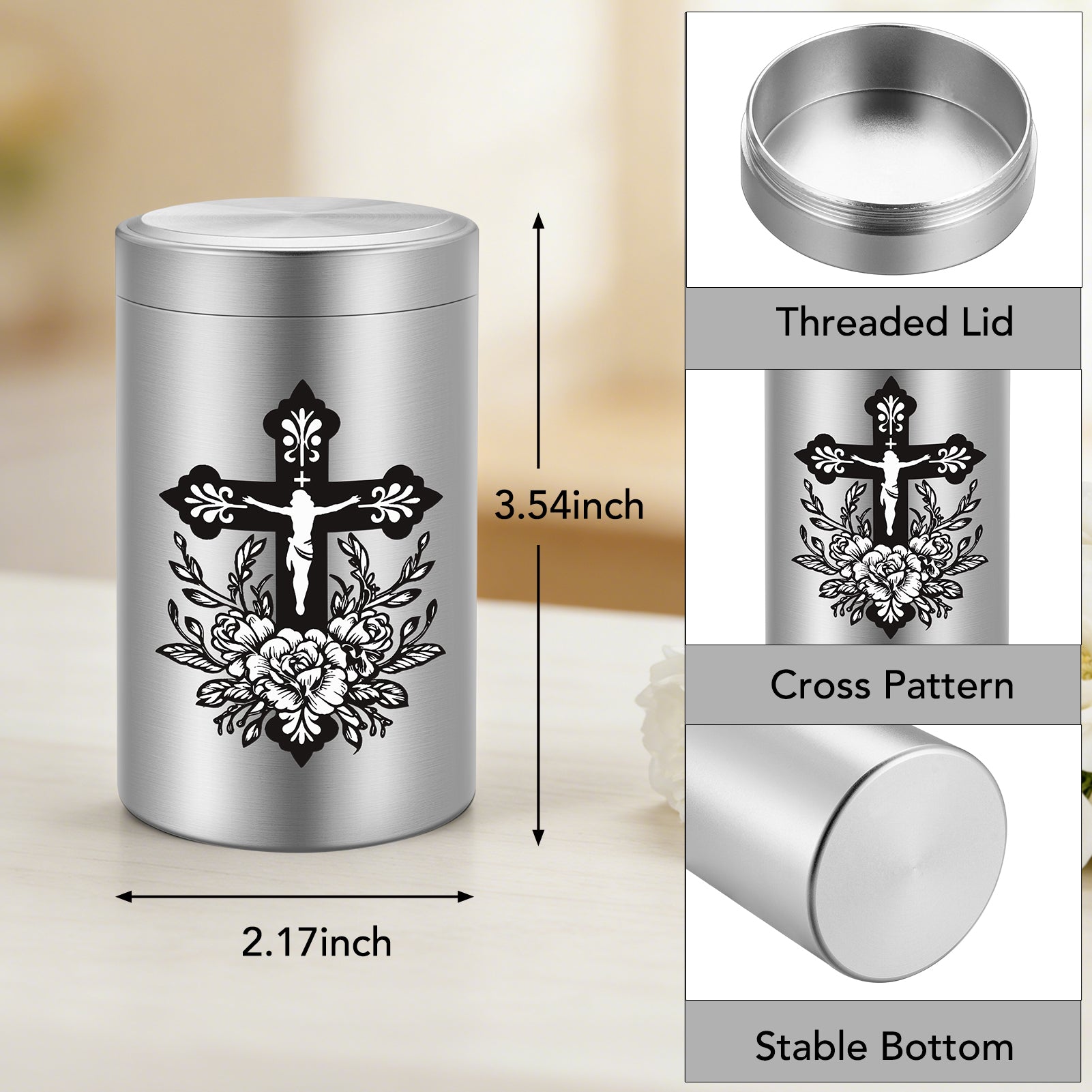 Aluminum Mini Cremation Urns for Loved Ones Urn for Ashes