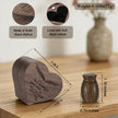Dletay Angel Wing Heart Shaped Wooden Cremation Urns  for Ashes