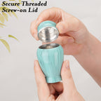 Mint Green Memories Personalized Keepsake Urn for Ashes