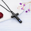 Eternal Peace Blue Cross Cremation Necklace for Ashes