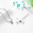Silver Cross Cremation Necklace for Ashes