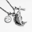 Silver Fish Urn Cremation Necklaces for Ashes
