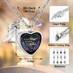 Your Wings Were Ready Memorial Heart Necklace