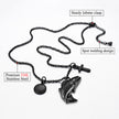 Black Fish Urn Cremation Necklaces for Ashes
