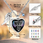 Daddy’s Angel Heart Necklace for Ashes