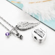 Angel Memorial Heart Necklace for Ashes