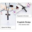 Eternal Peace Blue Cross Cremation Necklace for Ashes