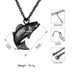 Black Fish Urn Cremation Necklaces for Ashes