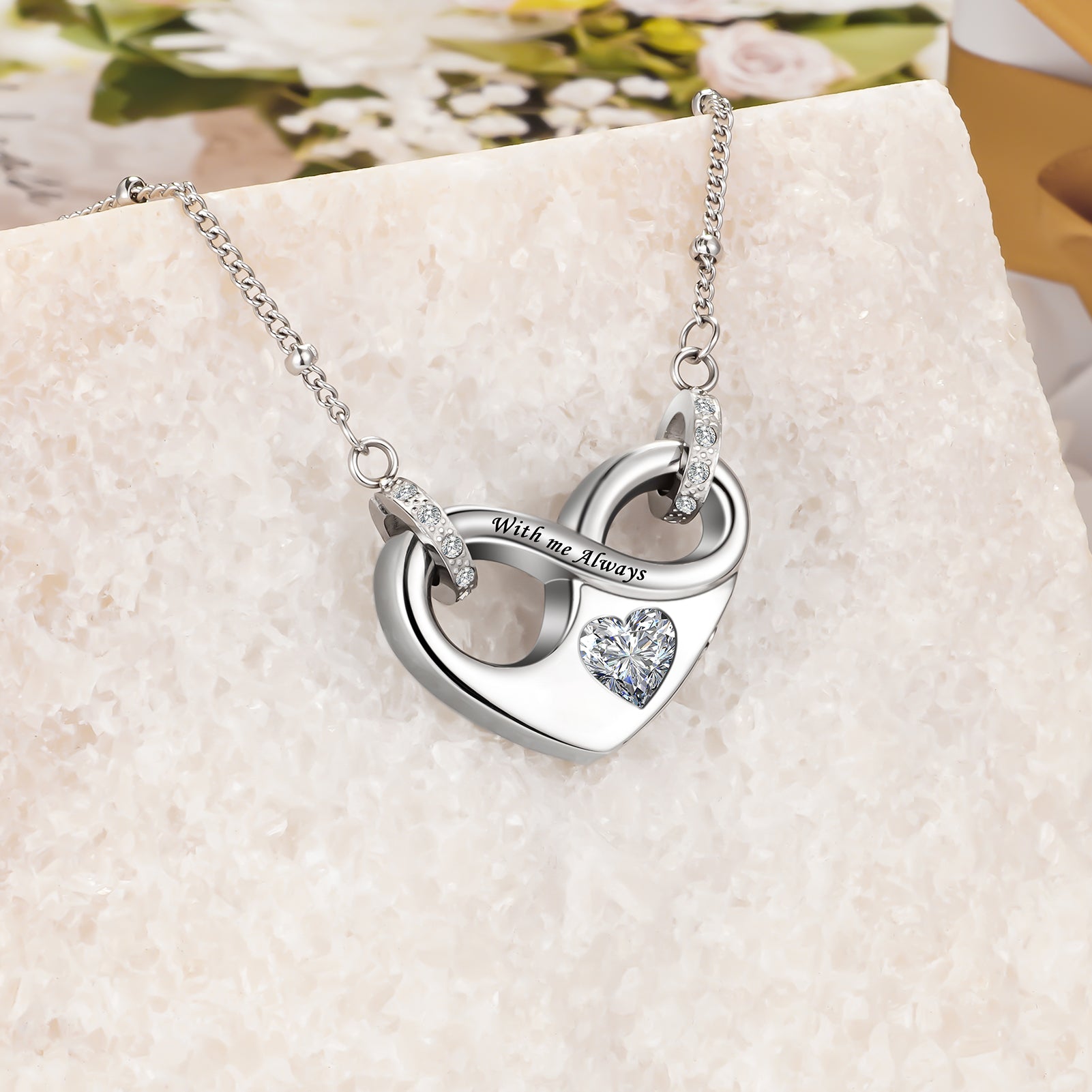 Dletay Infinity Cremation Urn Necklace for Ashes