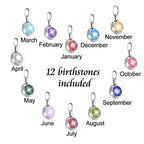 Heart Urn Necklace for Ashes with 12 Birthstones Cremation Jewelry
