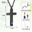 Eternal Peace Blue Cross Cremation Necklace for Ashes