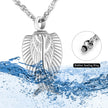 Silver Angel Wing Urn Cremation Necklaces for Ashes