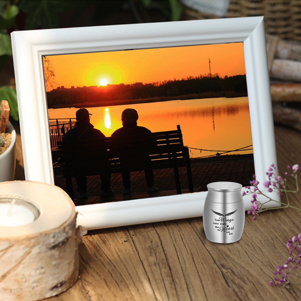 Dletay Keepsake Urn for Ashes Mini Cremation Urn in Stainless Steel