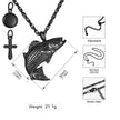 Black Fish Urn Cremation Necklaces for Ashes