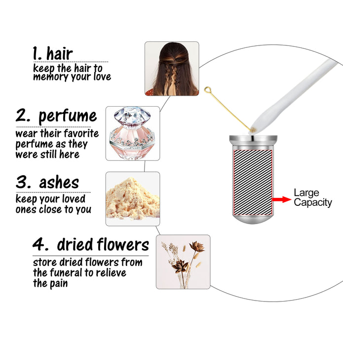 Butterfly Cylinder Urn Cremation Necklace for Ashes