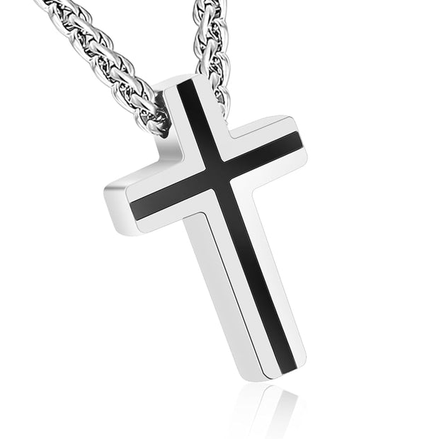 Guided By Faith Cremation Cross Necklace for Ashes