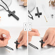 Black Cross Cremation Necklace for Ashes