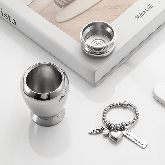 Heart Charm Memorial Cremation Urns for Ashes