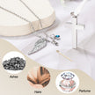 Cross Cremation Necklace for Ashes with Brithstones