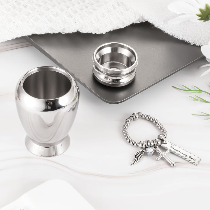 Cross Charm Memorial Cremation Urns for Ashes