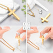 Gold Cross Cremation Necklace for Ashes