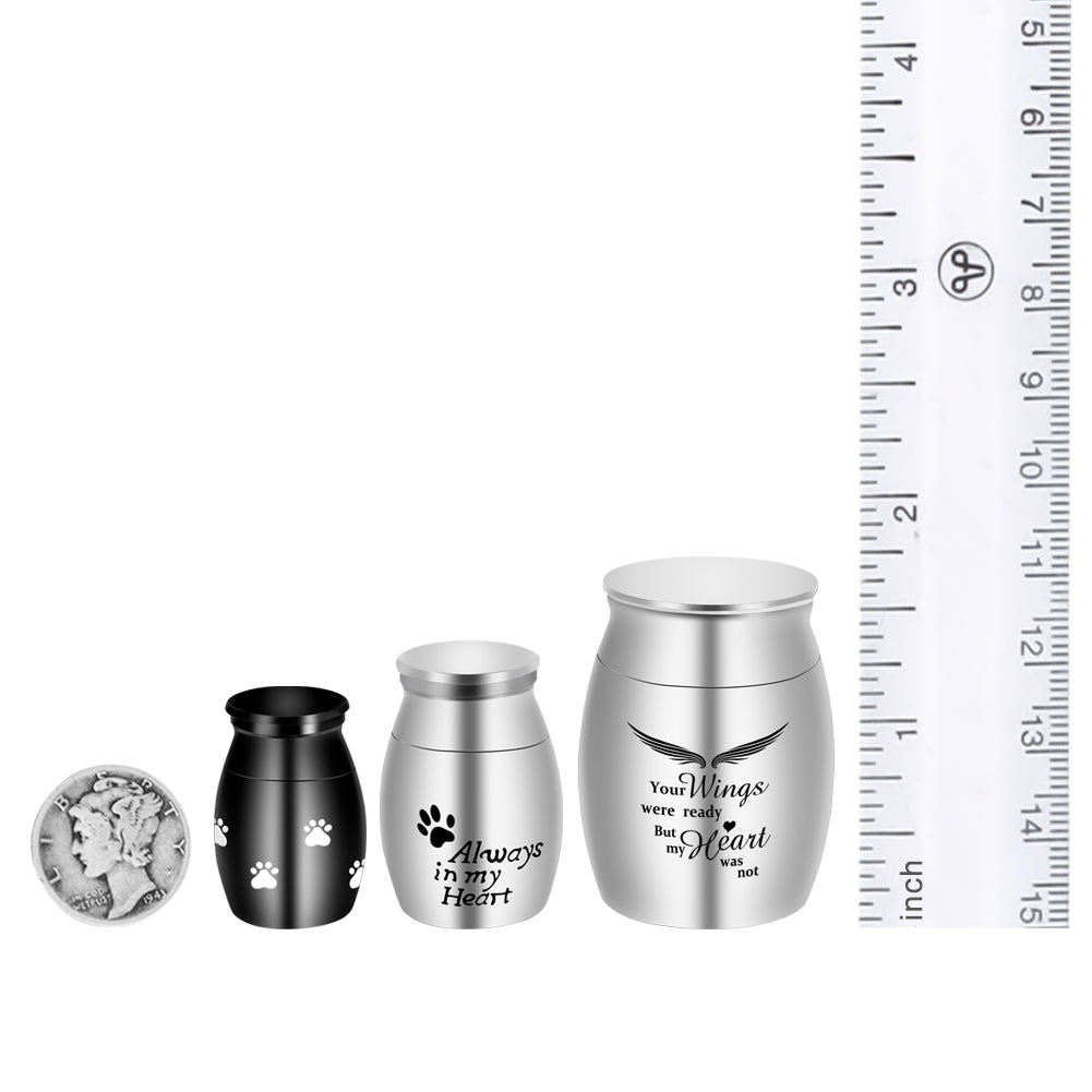 Dletay Keepsake Urn for Ashes Mini Cremation Urn in Stainless Steel